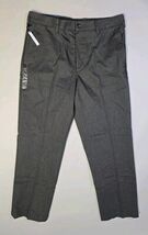 Croft &amp; Barrow Dress Pants Mens 34x32 Charcoal Classic Fit Flat Front NWT - $18.08