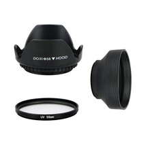 EEEKit 58mm Hard Lens Hood + 58mm Soft Lens Hood + 58mm UV Filter Lens Kit for C - £21.96 GBP
