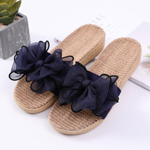 GLGL New Eva Stripes Bow home slippers Thick Cotton Indoor Shoes Japanese Style  - £23.43 GBP