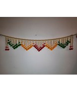 Woolen Quirky Macrame Door Decoration 2pc Multi colored Tassels Crafts A... - $115.46 CAD