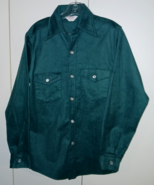 VINTAGE FROSTPROOF MEN&#39;S TEAL HEAVY FLANNEL SHIRT-15-NEVER WORN-GREAT - $436.74 MXN