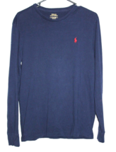 Polo Ralph Lauren Mens Shirt Navy Blue Red Pony Long Sleeve T-Shirt Size Small S - £14.33 GBP