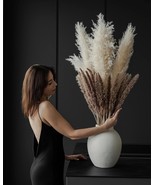 Dried Pampas Grass Decor 15 Stems - 3 Stems 41” Beige, 12 Stems 27&quot; Brow... - $24.74