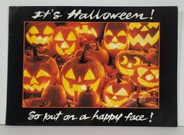 Halloween JOL Put on A Happy Face Hallmark Postcard P17 - $9.95