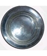 Large Mid Century Silver Plated Decorative Trinket Tray With Embellished... - $145.49