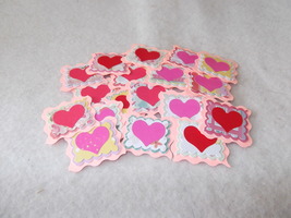 Heart theme papercraft embellishments, 18 pieces - $3.00