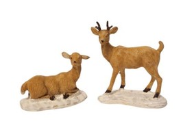 Vintage Stag and Doe Lemax Village Collection Figures 1999 #92298 MINT - £11.86 GBP