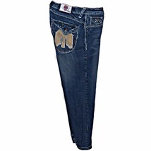 Laguna Beach Jean Company Destroyed Distressed Jeans Eagle Flap Pockets 40 X 32 - £33.09 GBP