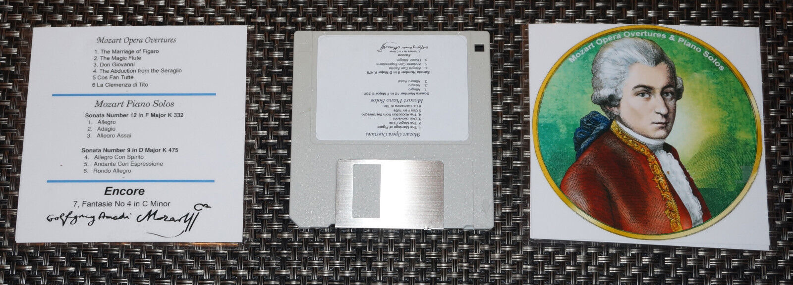 Yamaha, PianoDIsc, MIDI Player Piano Classical SOLO Music Mozart Opera Overtures