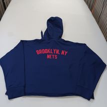Brooklyn Nets DB2199-492 Nike Dri-Fit Women's XL Crop Hoodie Blue Sweatshirt  image 2