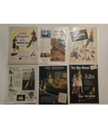 HOOVER**6 LOT**VACUUM-1940&#39;s 1950&#39;s Vintage Print Ads-Approx 14x10 inche... - $56.48