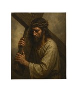 Jesus Carrying Cross Throw Blanket 50x60 Christian Faith Gift - $651.86 MXN