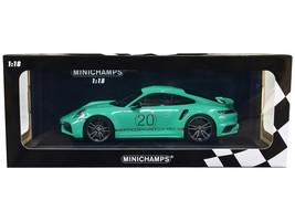 2021 Porsche 911 Turbo S w SportDesign Package #20 Green w Silver Stripes Limite - £128.16 GBP