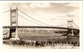 NY Triboro Bridge RPPC c1940s Empire State Building Postcard V12 - £3.87 GBP