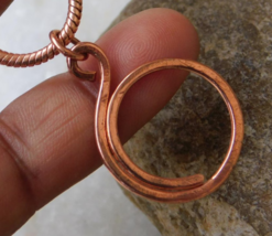 Medallón colgante círculo espiral de curación de cobre puro de 1 pieza,... - $21.58
