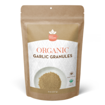 Organic Garlic Granules (8 OZ) - NON GMO Granulated Garlic With Strong Flavor - £7.85 GBP