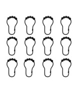 Cascata Collection Shower Hooks 12 Metal Hooks Black Heavy Duty Rings - $17.62 CAD