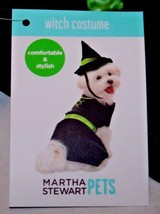 Martha Stewart Halloween Witch Dress LARGE Girls Female Costume Hat Black Green - $10.70