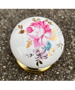 Gainsborough Hardware Porcelain Door Knob White w/ Pink Rose Flowers Aus... - £14.93 GBP