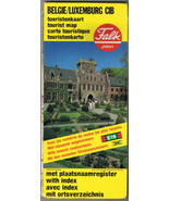 Falk Plan Map Belgium Luxembourg With Index Gaasbeek Castle 1977 - £3.12 GBP