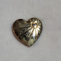 Vintage 1996 The Variety Club Gold Tone Heart Brooch Pin - $14.85
