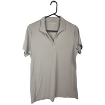Port Authority Shirt Women&#39;s Medium Dry Zone Dri-Fit Golf Short Sleeve Gray - £14.70 GBP