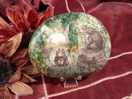 Toads Secret Meeting FROGS ROCK Mixed Media Garden Baskets Gifts Paperwe... - $259.84 MXN