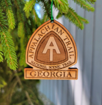 Appalachian Trail Georgia Ornament Christmas American Wood Engraved Flag... - $18.80