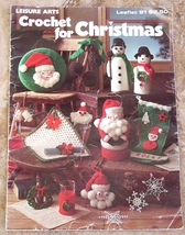 12-Page Booklet CROCHET FOR CHRISTMAS Leisure Arts Ornaments-Santa-Snowm... - £4.00 GBP
