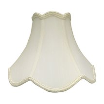 Royal Designs Scalloped Bell Designer Lamp Shade, White, 7 x 16 x 11 - £71.08 GBP