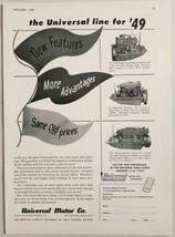 1949 Print Ad Universal Marine Motors 3 Engine Models Oshkosh,WI &amp; NY - $13.26