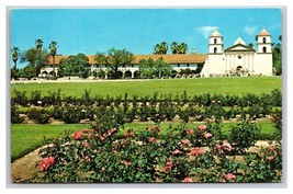 Santa Barbara Mission Santa Barbara CA California Chrome Postcard V24 - £3.12 GBP