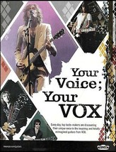 Vox Guitars 2015 ad print Brendan Benson Kevin Drew Peter Stroud Devin Bronson - $4.50