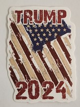 Trump 2024 Distressed Looking American Flag Political Sticker Decal Multicolor - £1.79 GBP