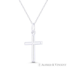 Lightweight-Cast Latin Crucifix Cross Italy 925 Sterling Silver Necklace Pendant - £10.92 GBP+