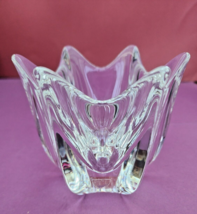 Vintage Orrefors  Crystal Tulip Vase Bowl Dish Sweden Art Glass 4&quot; - £21.84 GBP