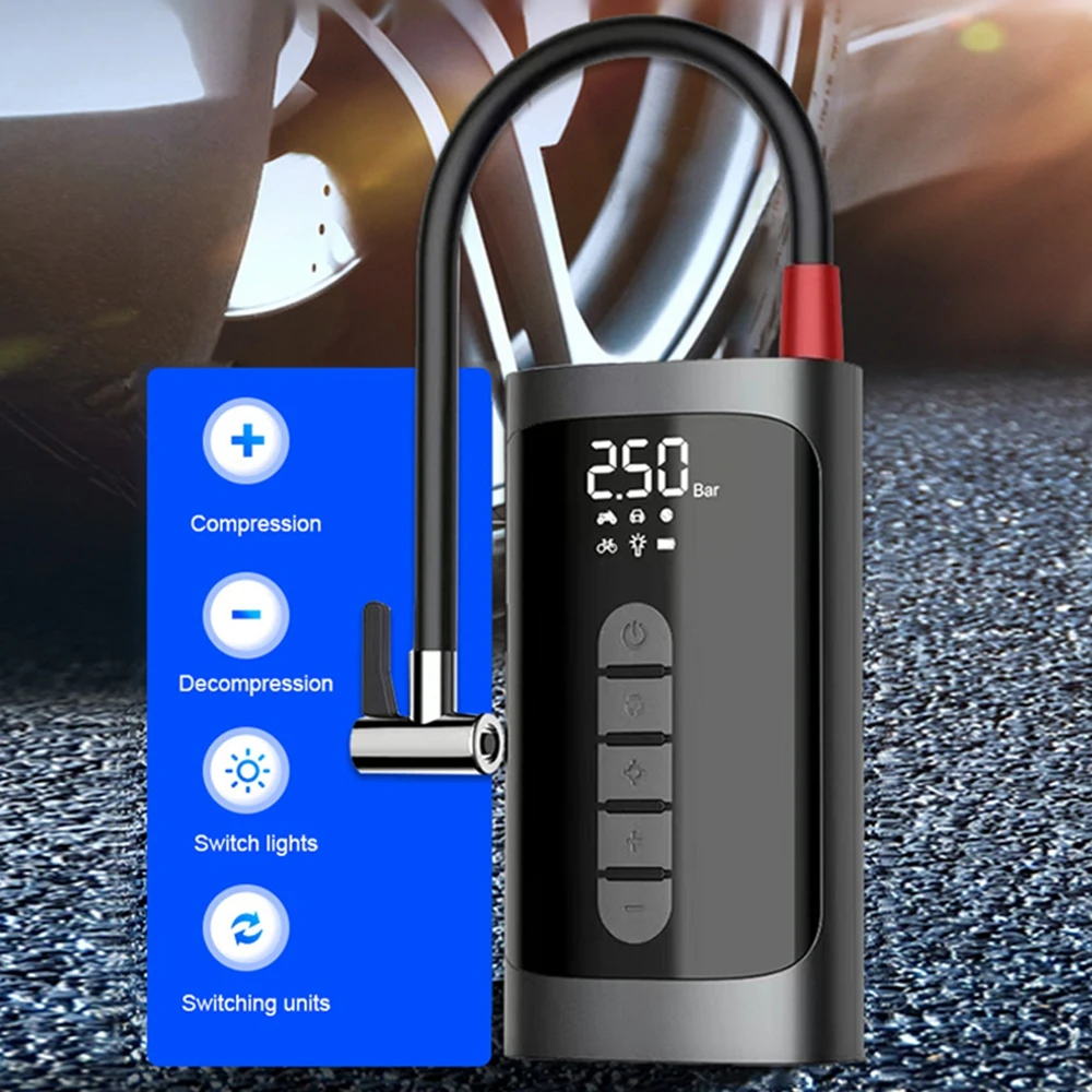 Portable 6000mAh Car Air Compressor Tire Inflator Mini Air Pump Tyre Pump For El - $185.11