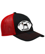 Cap Hat Black Red Mesh Back Dog Picture Coonhound Walker Coon Hunter Coo... - $20.99