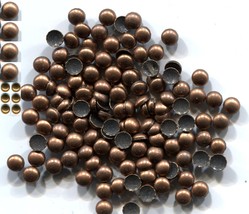 Copper Made Nailheads Dome 5mm Hot Fix Copper 2 Gross 288 Pieces - $6.78