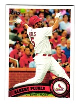 2011 Topps Baseball Albert Pujols 100 St Louis Cardinals First Base Card - £2.35 GBP