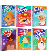 Kids Card Games, 6 Decks, Include Go Fish, Old Maid, Crazy 8&#39;S , Memory ... - €33,41 EUR
