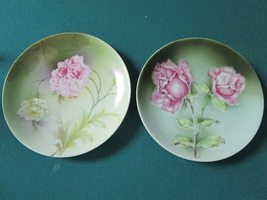Compatible with Antique German Weimar PSAG Pair Curio Dishes Floral Roses 6 1/4&quot; - £35.32 GBP