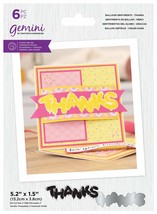 Crafters Companion GEM-STD-BSTH Gemini Thanks Balloon Sentiments Stamp &amp; Die - £12.02 GBP