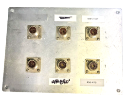 SO259 MULTI INPUT FACE PANEL / 6 SO259 CONNECTORS ON ALUMINIUM PLATE - $15.25