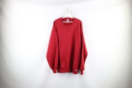 Vtg 90s Russell Athletic Mens Large Tall Faded Blank Crewneck Sweatshirt Red USA - £47.44 GBP
