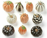 Lenox Mini Pumpkin Ornament 10 PC. Set Thanksgiving Halloween Autumn Gou... - €70,28 EUR