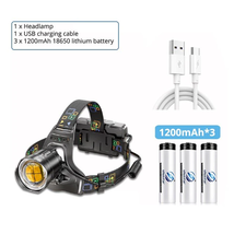 XHP90 LED Headlight Power LED Headlamp USB Rechargeable Zoom Head Torch Fishing - £16.22 GBP