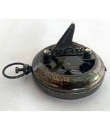 Nautical Brass Push Button Compass Antique Finish Marine Sundial Compass... - £28.65 GBP