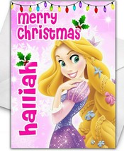 RAPUNZEL TANGLED Personalised Christmas Card - Disney Christmas Card - $4.10