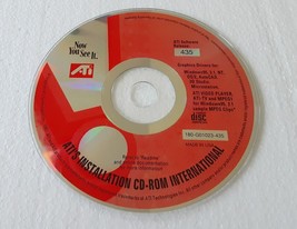 Vintage ATI&#39;s Installation CD-ROM 435 Release International 1997 - £5.41 GBP